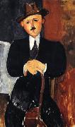 Amedeo Modigliani Seated man with a cane Sweden oil painting reproduction